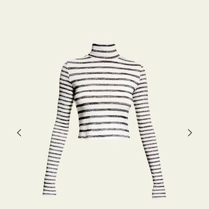 Rag & Bone grey stripe turtleneck knit NWT